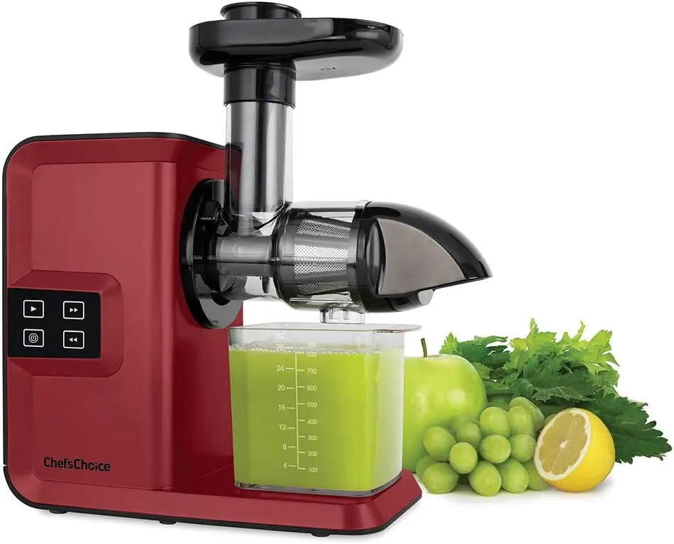 

Chef\u2019sChoice Juicer Cold Press Masticating with Quiet Motor Digital Controls Anti-Clog Reverse Function For Juicing Fruits