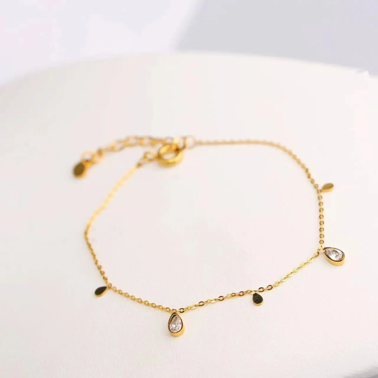 Лучший подарок LESIEM позолоченные браслеты для девушки и маленькие в форме капли