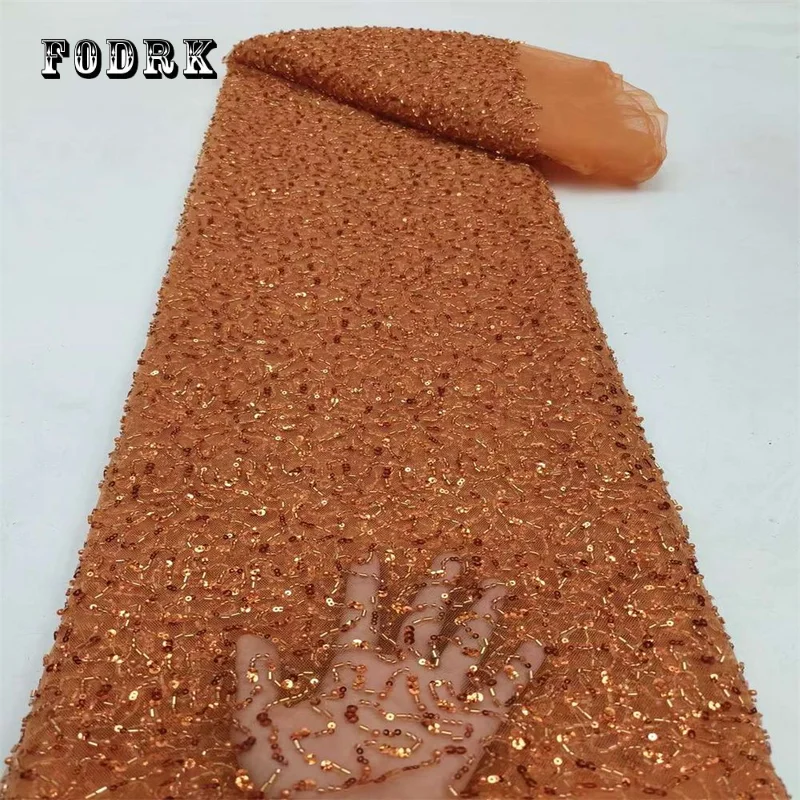 

Handmade Lace African French Lace Fabric 2023 High Quality Beaded Ghana Lace For Nigerian Lace Fabrics For Party Dress RFa235