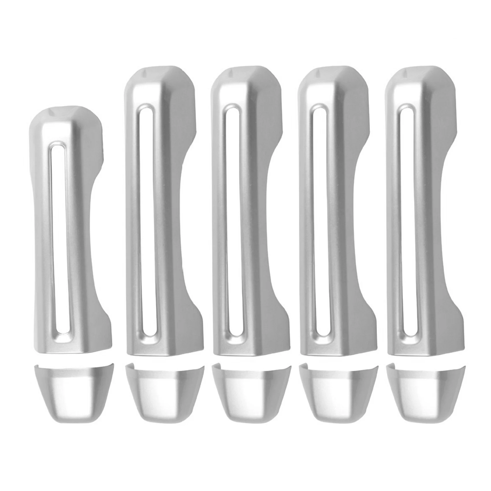 

10 PCS Silver Exterior Side Door Handle Tailgate Handle Decoration Cover Stickers for Jeep Wrangler JL 2018-2021