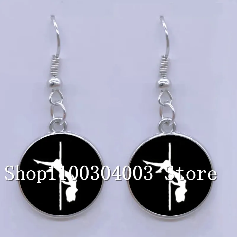 Модные выпуклые стеклянные серьги для танца шеста красивые танцоры стриптиз