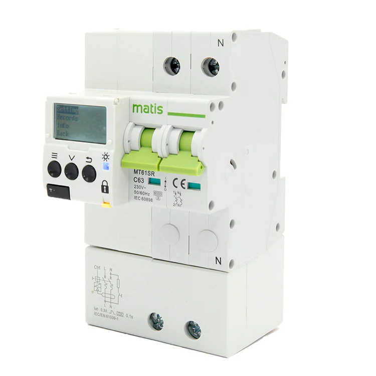 

Factory price reclosing Matismart MT61-SR 2P 220V 50/60hz 63A electrical plastic smart recloser