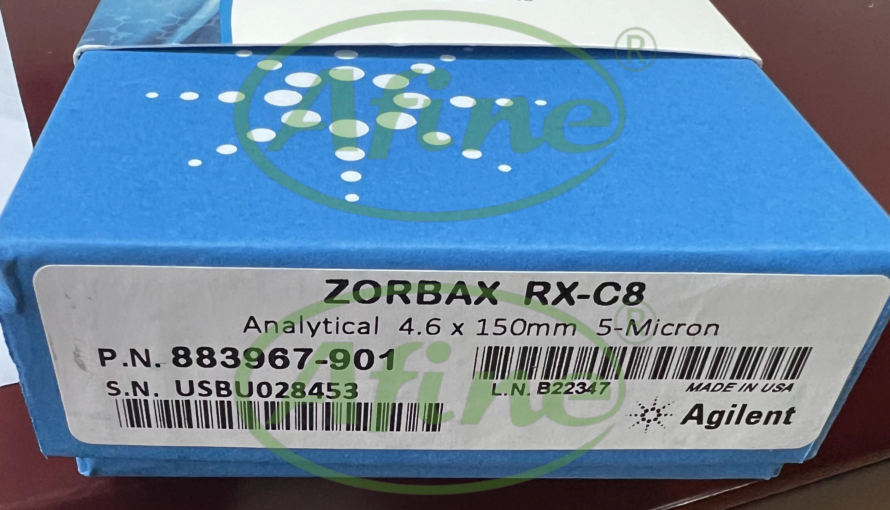 AFINE Agilent 883967 -901 Колонка ZORBAX Rx-C8 4 6 x 150 мм 5 мкм 400 бар ПЛК