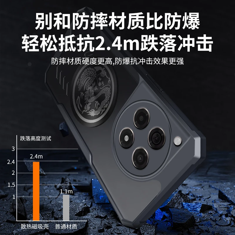 Чехол для Oneplus ACE 3 3V 2V 2 Pro 12 11 Dragon Totem с охлаждением противоударный прозрачный чехол