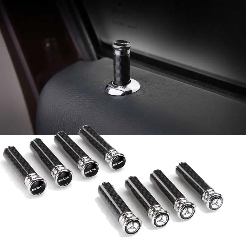 

Carbon Fiber Car Door Pin Lock Knob Pull Pins Cover For W176 W177 W203 W204 W205 W206 W210 W211 W212 W164 CLA SLS Accessories