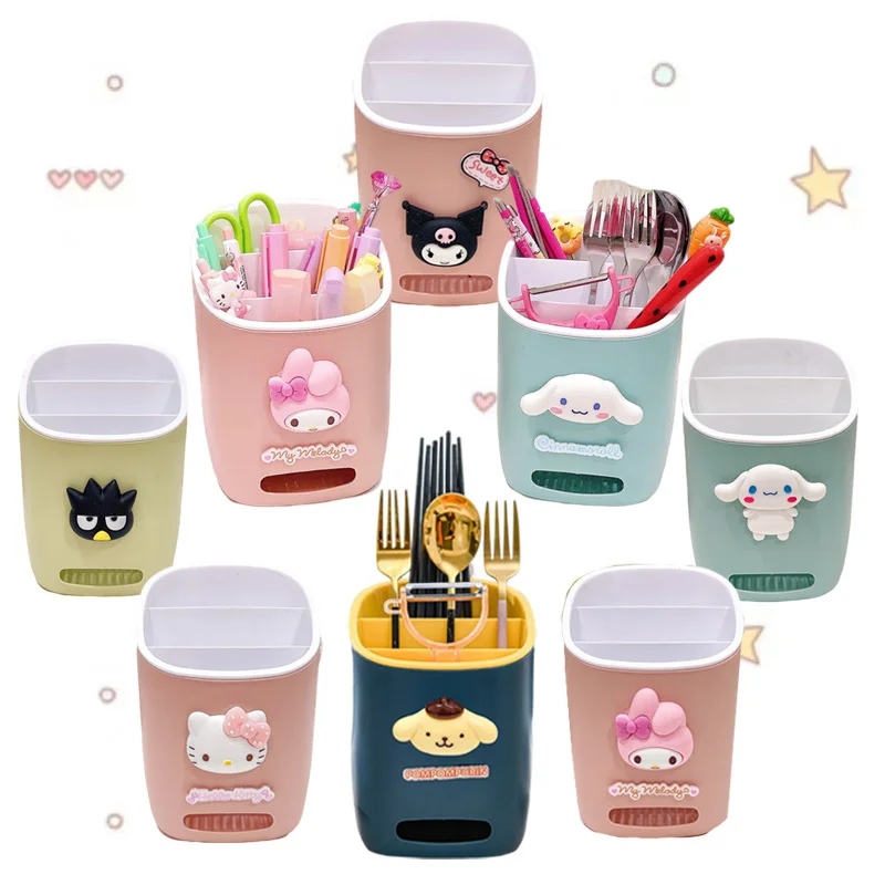 Аниме мультфильм My Melody Cinnamoroll Kuromi Purin Dog XO Kawaii держатель для ручек настольная Милая