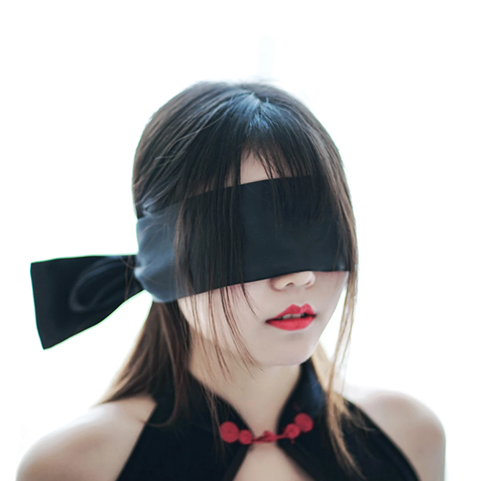 

Contrast/Solid Color Satin Blindfold Women Tie-up Restraint Strap for Adult Game Cosplay