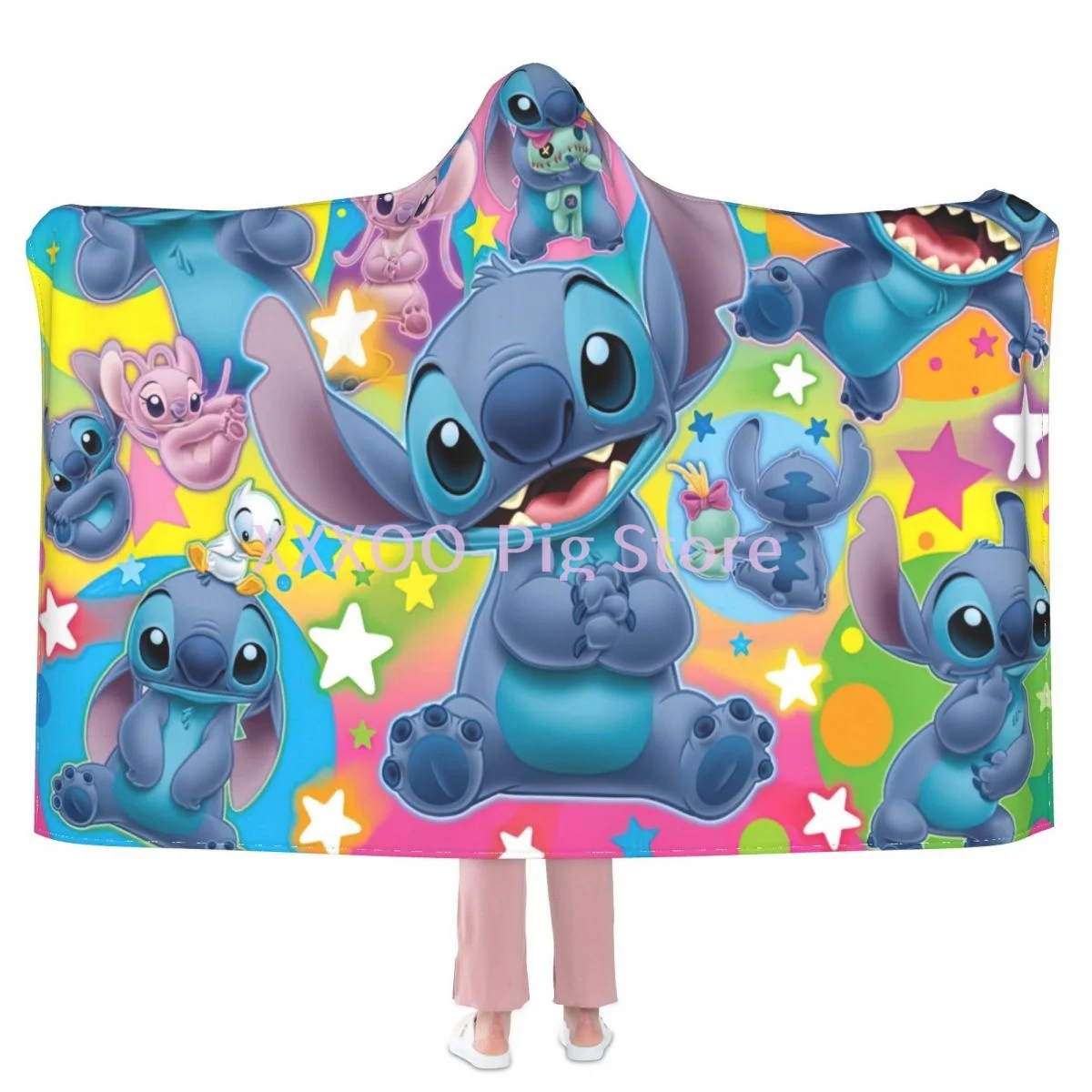 Cartoon Stitch Blanket Fashion Cartoon monster Flannel Fluffy Fleece Throw blanket Children and adult Gift Sofa Travel Camping