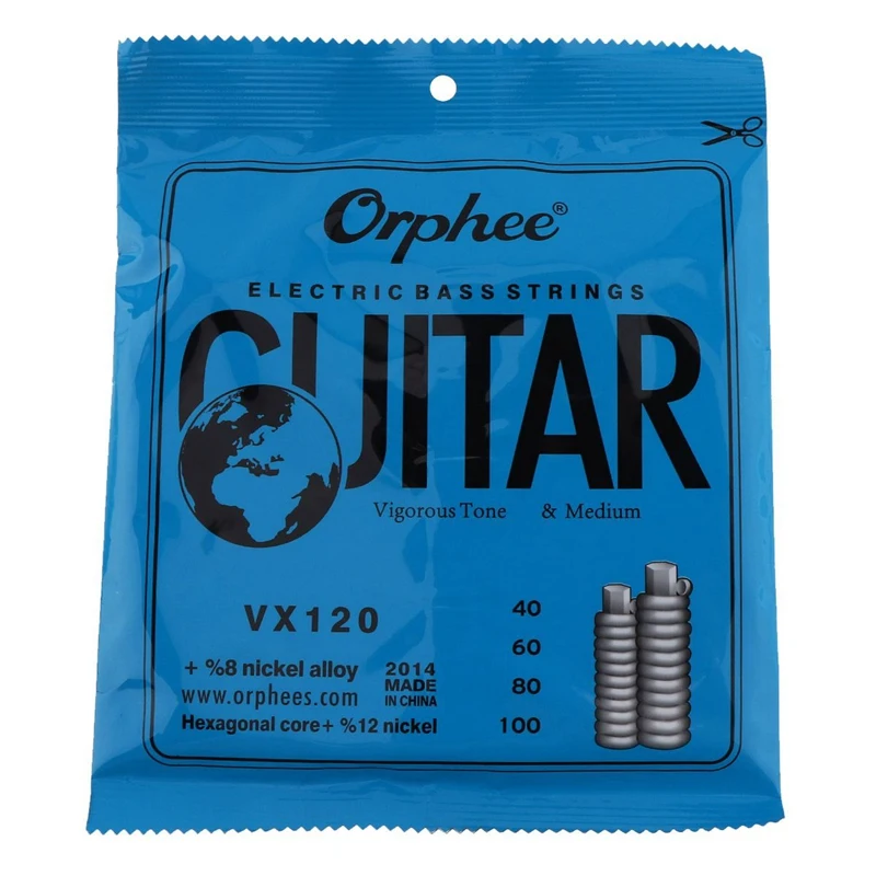 

10X Orphee 4Pcs/Set VX120 Bass Strings 040-100 Nickel Alloy Vigorous Tone Strings