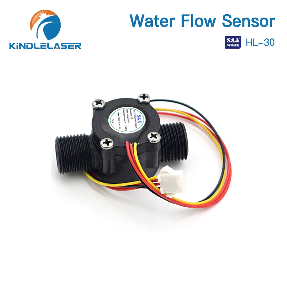 KINDLELASER Water Flow Switch Sensor HL-30 for S&A Chiller for CO2 Laser Engraving Cutting Machine