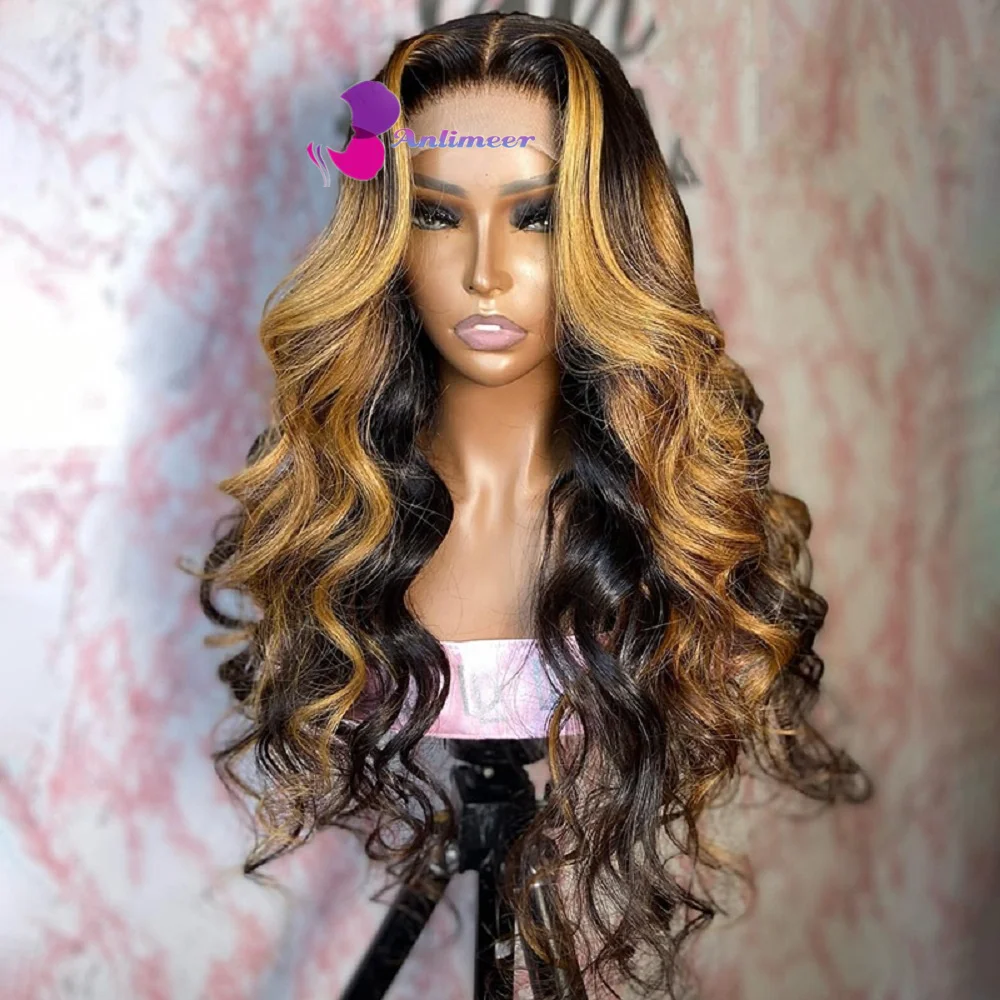 

Womens Wigs Glueless Wig Highlight Wig Honey Blonde Wig For Black Women Human Hair Colored Loose Real Hair Wigs For Women