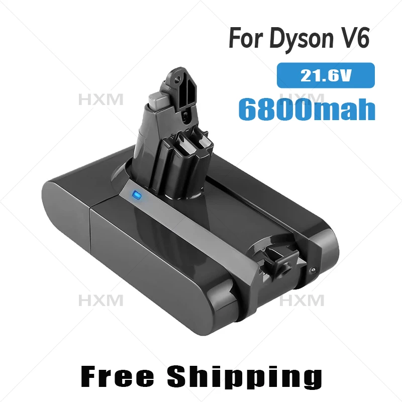 

V6 21.6V 6.8Ah for Dyson Battery Replacement DC62 DC59 DC58 SV03 SV04 SV09 V6 Animal Motorhead V6 Slim V6 Absolute Vacuum Batter