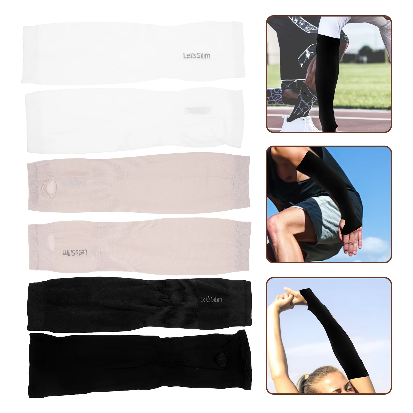 

3 Pairs Sun Protector Cuff Arm Guard Elbow Protection Pads Elbow Guard Sleeve Ice Silk Cool Elbow Protector for Protection