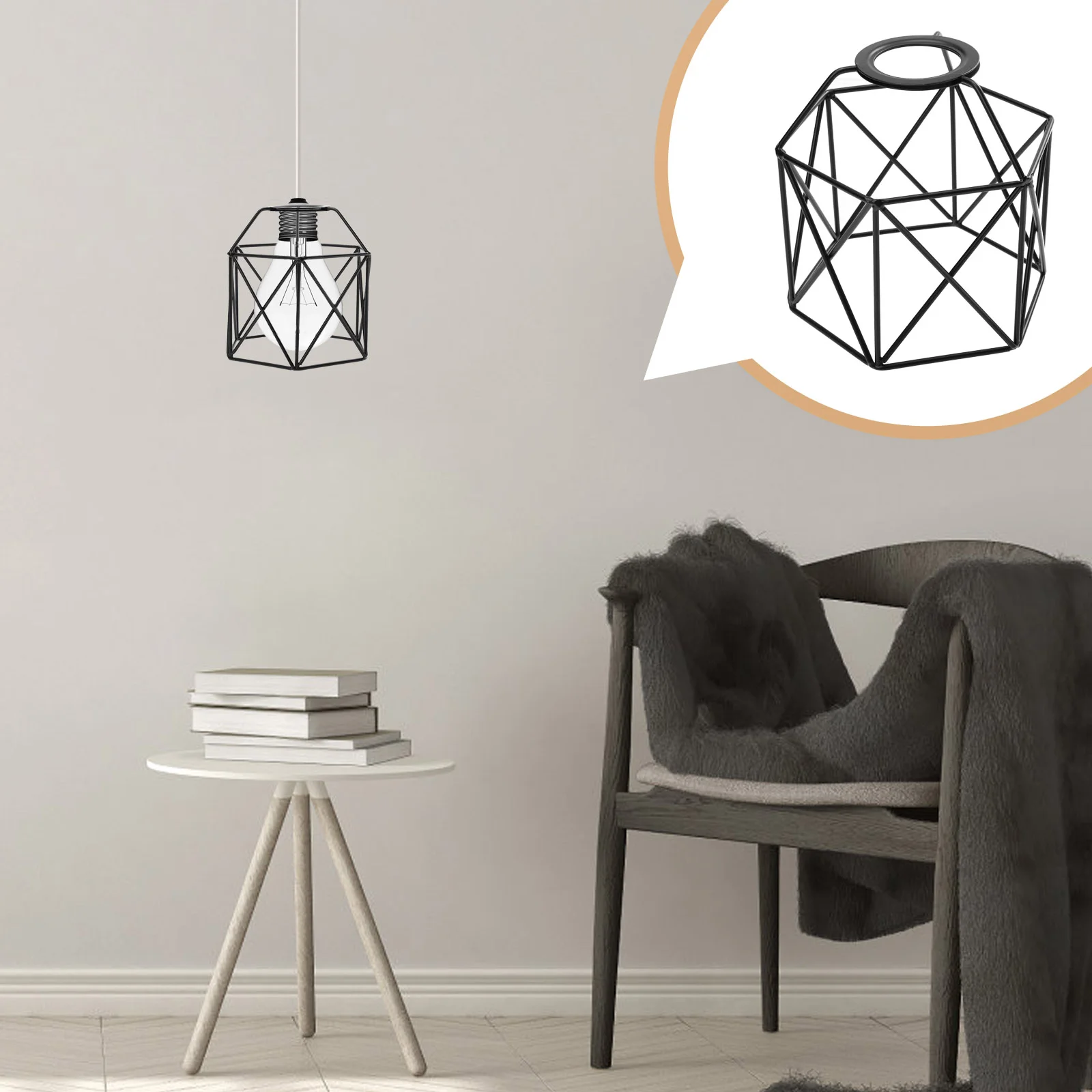 

Lamp Shade Metal Cage Guard Wire Light Pendant Industrial Bulb Retro Holder Fixture Lights Lampshade Protection Cover Vintage