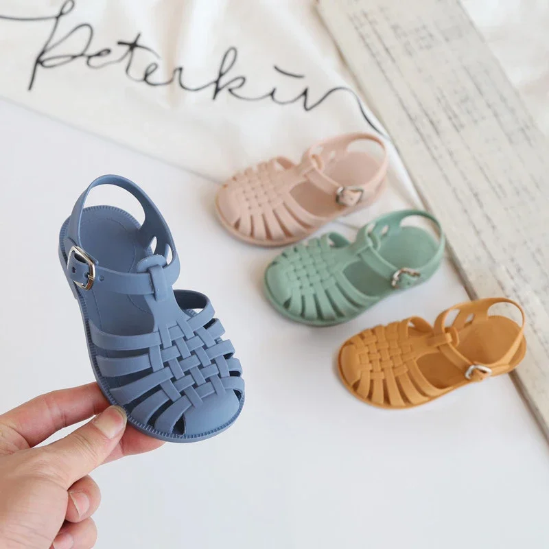 New Summer Kids Sandals Breathable Baby Girls Sandals Cute Flats Child Soft Candy Shoes Non-slip Roman Comfortable Beach Shoes enlarge