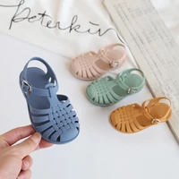 new summer kids sandals breathable baby girls sandals cute flats child soft candy shoes non slip roman comfortable beach shoes