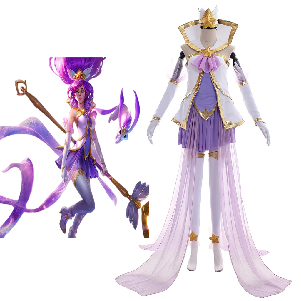 Janna косплей игра LOL Star Guardian костюм женская сексуальная боевая форма платье