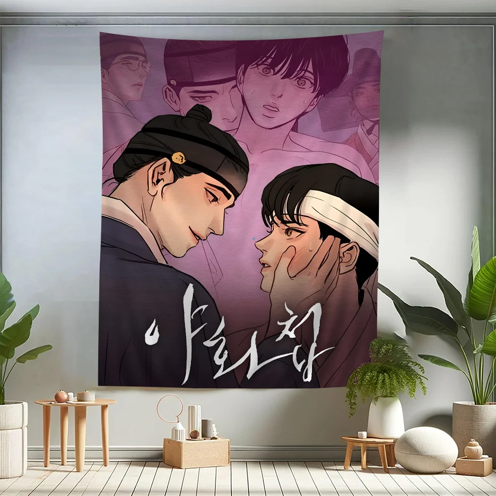 Большой настенный гобелен с принтом комиксов P-Painter Of The N-Night дешевый в стиле хиппи