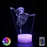 3d night lamp ballerina figure touch sensor led color changing usb table lamp for dancer collection gift night light room decor
