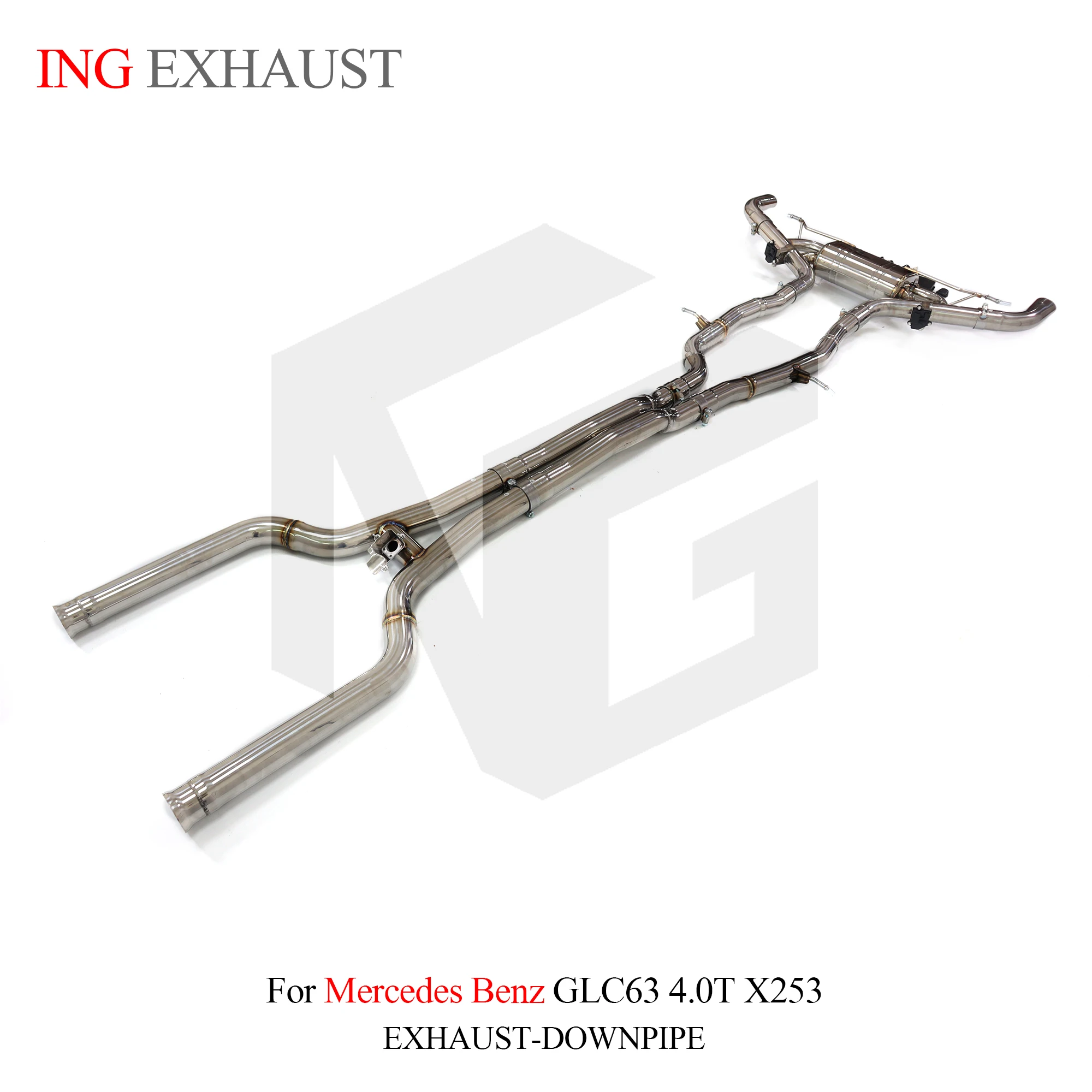 ING SS304 индивидуальный клапан Catback для Mercedes BENZ AMG GLC63 4.0T X253 гоночный двигатель