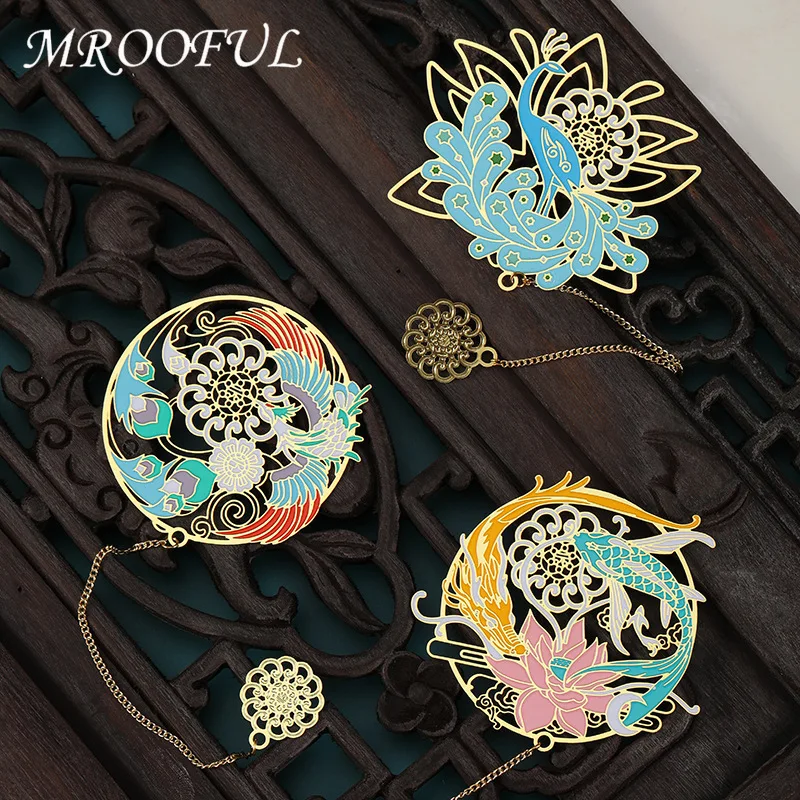 

1Pcs Creative Metal Bookmarks Animal Plant Art Series DIY Decoration Books Mark Page Stationery Student Supply Teacher Gifts