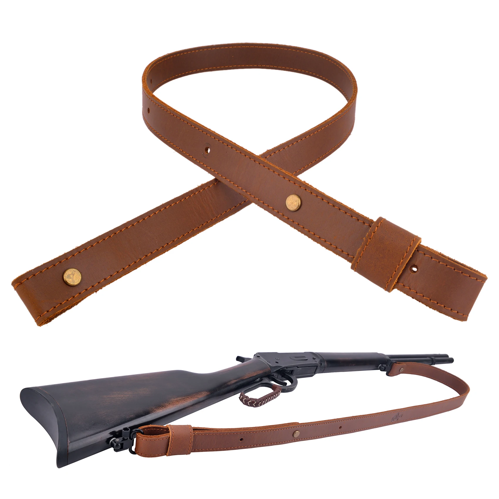 Охотничий ружейный ремень на плечо из кожи коровы с регулируемыми привязками для стрельбы тактический ремень для оружия аксессуары 105 см.
