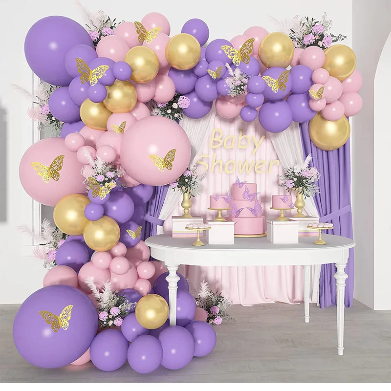 

Butterfly Balloon Arch Party Proposal Festival Birthday Wedding Scene Background Decoration Opening Event Arrangement Balloons