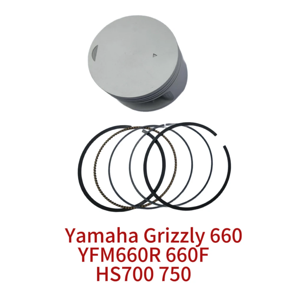 Фото Комплект поршневых колец 102 мм для квадроциклов Yamaha YFM660R 660F Grizzly 660, Hisun HS700 HS750 №1