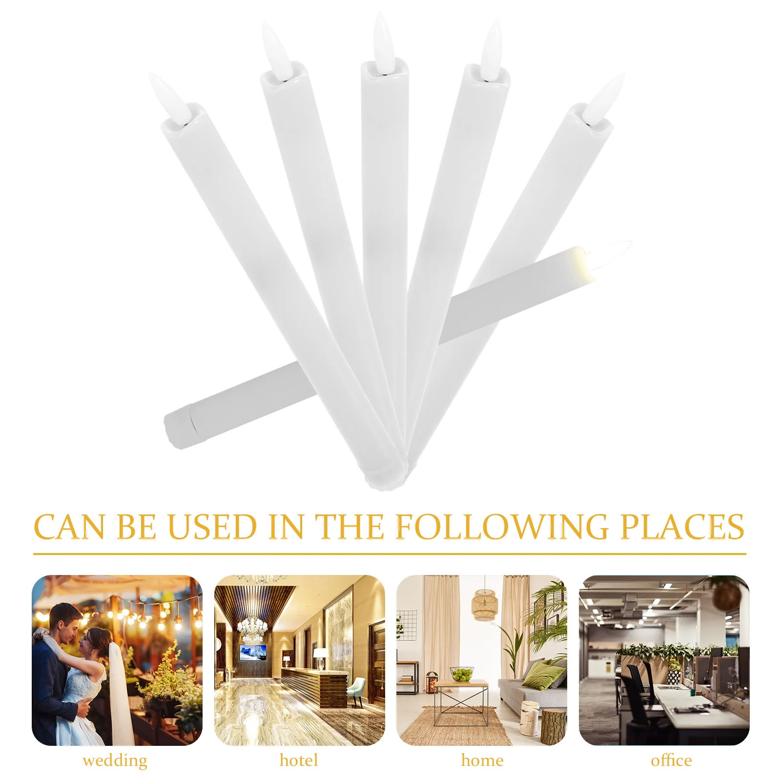 6 шт. электронные светодиодные беспламенные свечи с дистанционным управлением