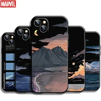 hand painting landscape for apple iphone 13 12 11 pro mini x xr xs max se 5 6 6s 7 8 plus phone case silicone cover