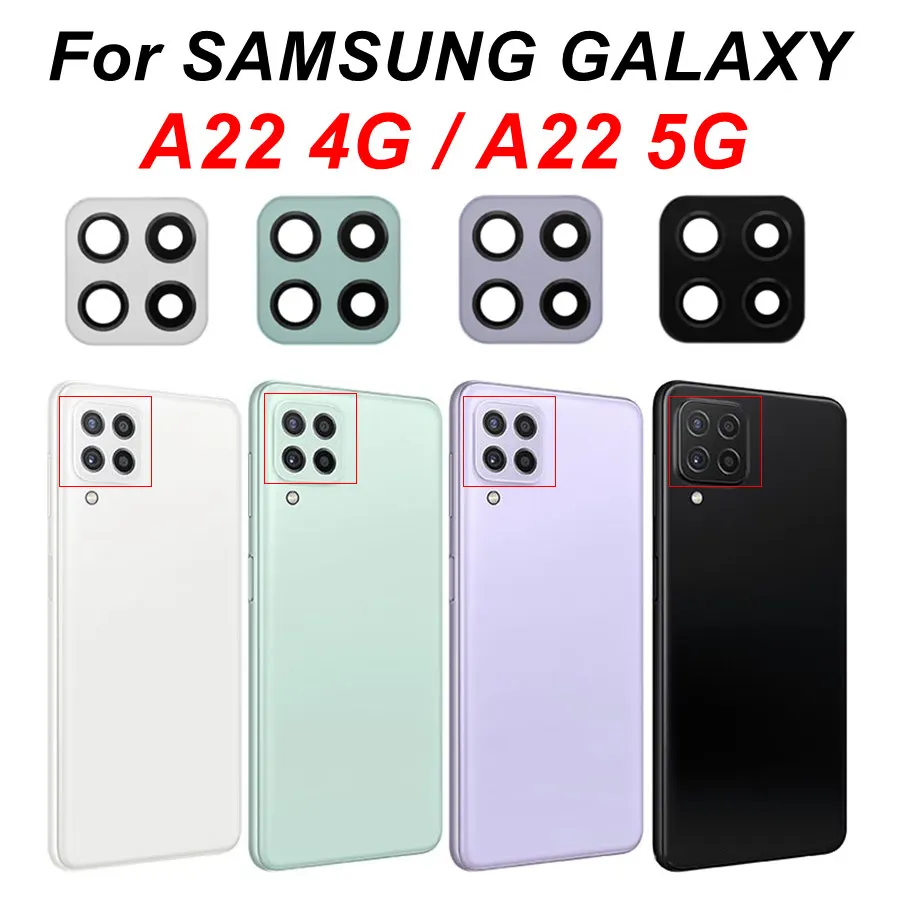 

Rear Back Camera Glass Lens For SAMSUNG GALAXY A22 5G A22 4G Replacement+Adhesive Sticker A225F A226B/DSN