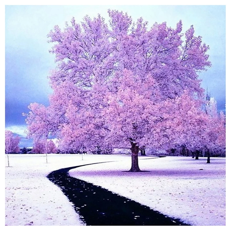 

Arrival DIY Crystal Full Drill Square 5D Diamond Painting Scenery Tree Cross Stitch Kit Mosaic Round Rhinestone