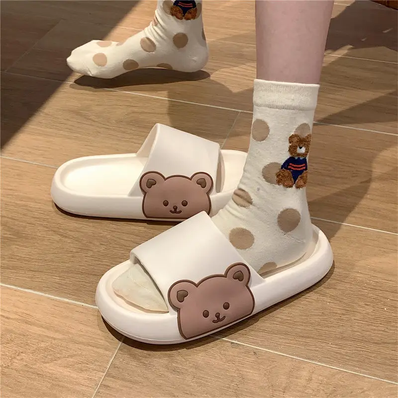 2022 Summer Home Women Sandals Simple House Slippers Non-slip Bathroom Slides Flip Flops Couples Unisex Bottoms Slippers