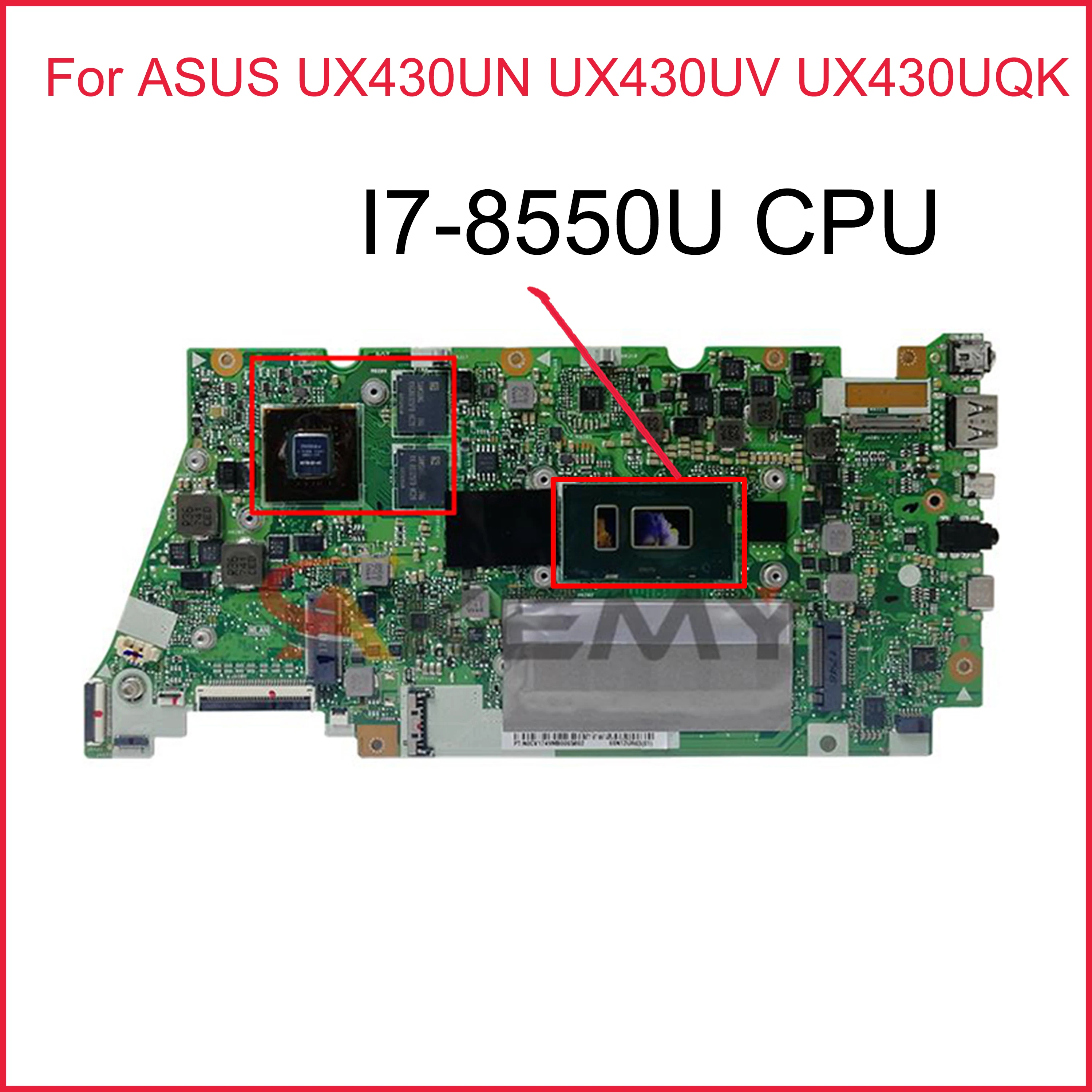 

UX430UQ для ASUS UX430UN UX430UV UX430UQK U4100U материнская плата с 16g RAM и I7-8550U 100% тест хорошо работает