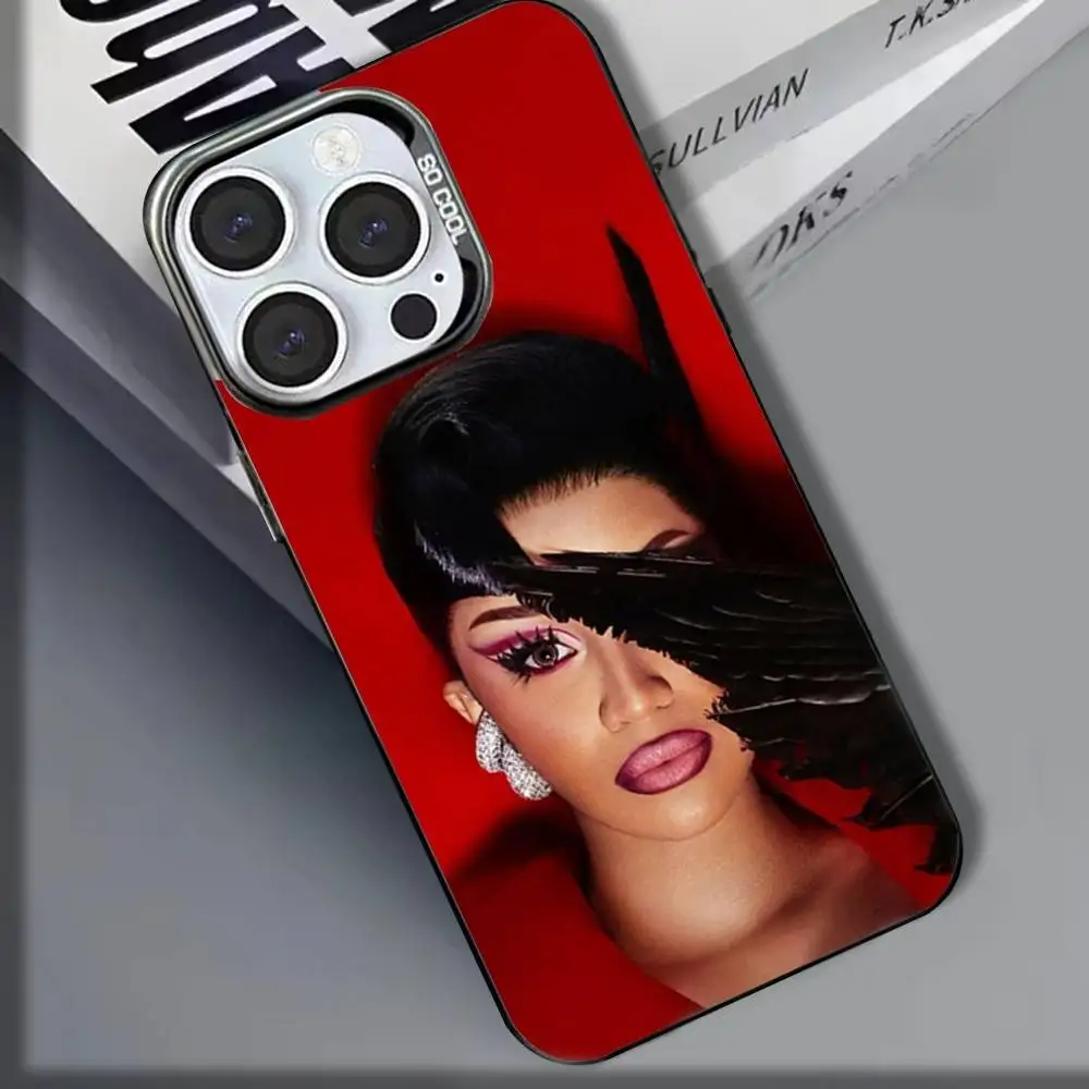 Фото Чехол для телефона C-Cardi B Am I The D-Drama для iPhone 16,15,14,13,12,11,8,7,Pro,Max,Plus,Mini,XS,SE Противоударный матовый чехол №4