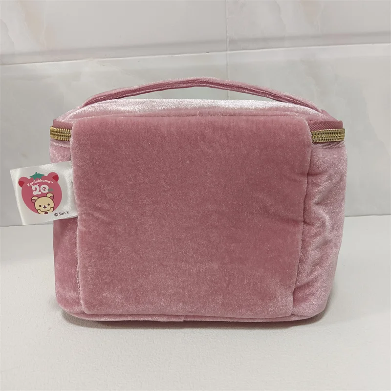 Rilakkuma Korilakkuma Bear косметичка-органайзер для хранения с зеркальной вышивкой розовая