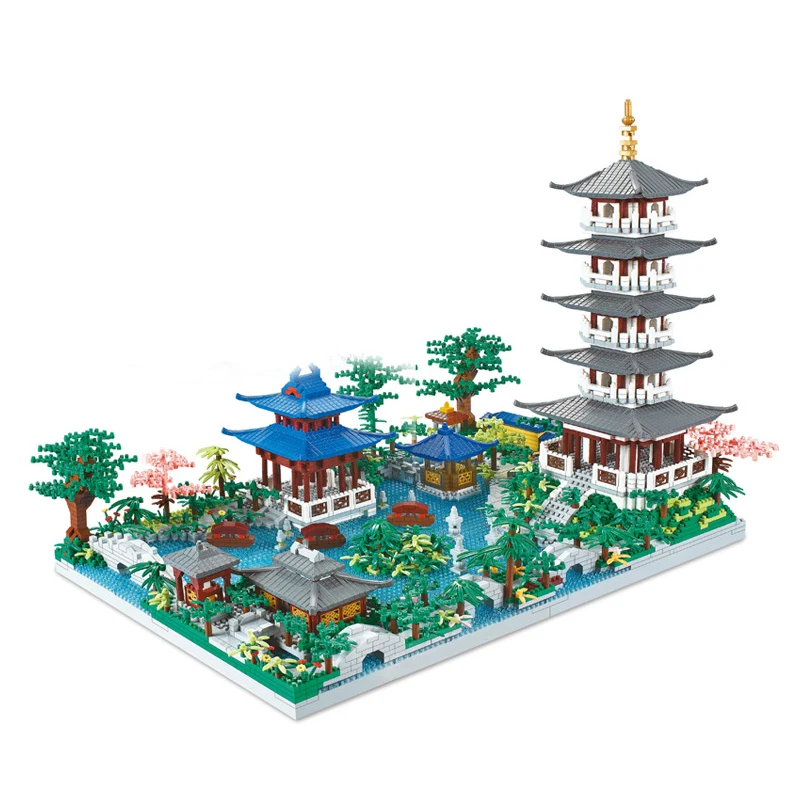 

Chinese Architecture Mini Building Blocks West Lake Tower Classic City Set Bricks Kids Toys Children Gifts Present