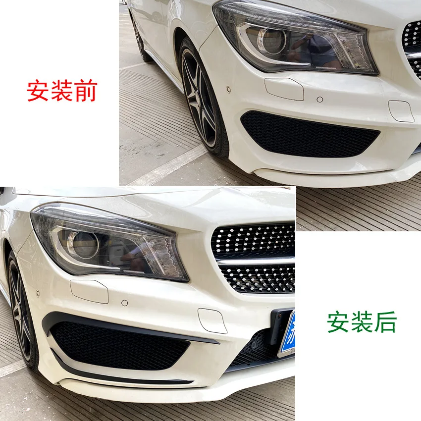 

For Mercedes Benz CLA Class C117 CLA200 260 CLA45 2013-2015 AMG Front Splitter Bumper Front Skirt Spoiler Lip Wing Body Kit Trim