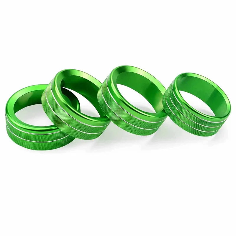 

Climate Volume Knobs Ring Air Conditioner Headlight Switch Trim Cover for Jeep Wrangler JL Gladiator JT 2018-2021, Green