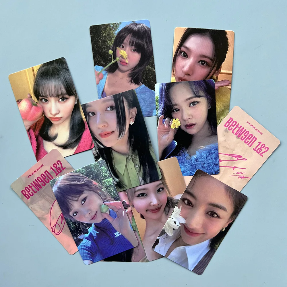 

9Pcs/Set Kpop Lomo Card TWICE New Album BETWEEN 1&2 Lomo Card Photo Print Cards Poster Picture Wholesale Fans Gifts Collection