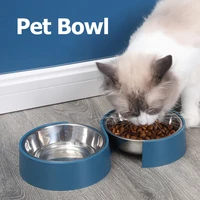 s shaped cat bowls puppy food dish feeder dish dog bow cats water drinking training food feeding pet supplies dogs double bowls