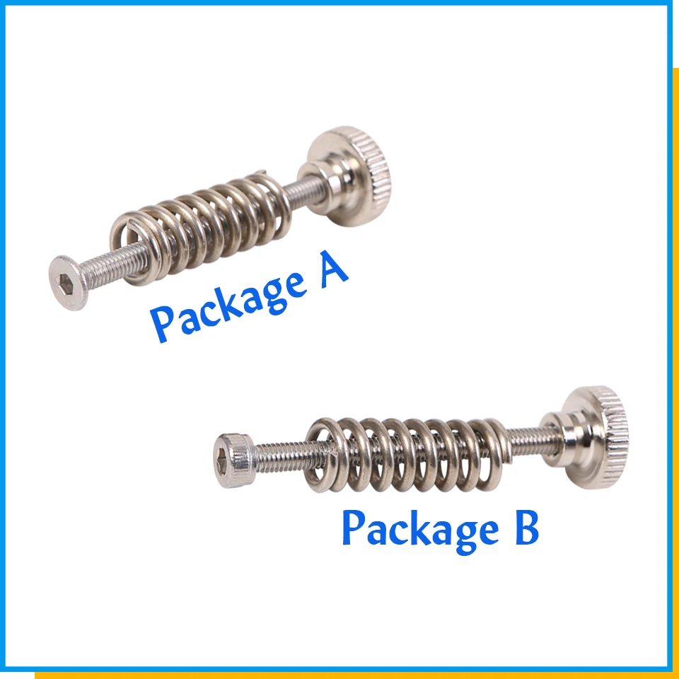 

Компоненты для выравнивания 3D-принтера м3 винтовая Выравнивающая пружина Выравнивающая ручка Набор для 3D-принтера детали нагревательной платформы
