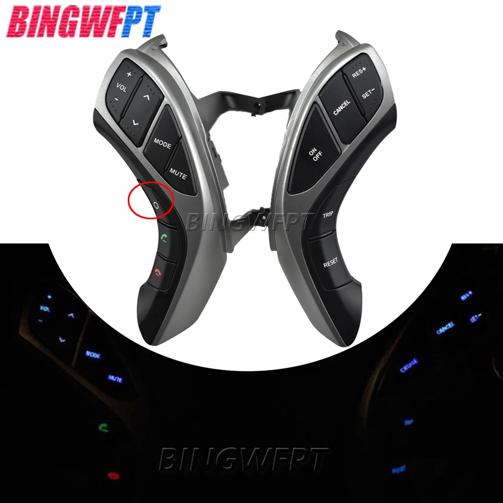 

BINGWFPT высококачественный кнопочный переключатель для Hyundai Elantra I30 кнопки на рулевое колесо контроллер круиз-контроля автомобильные аксессуары