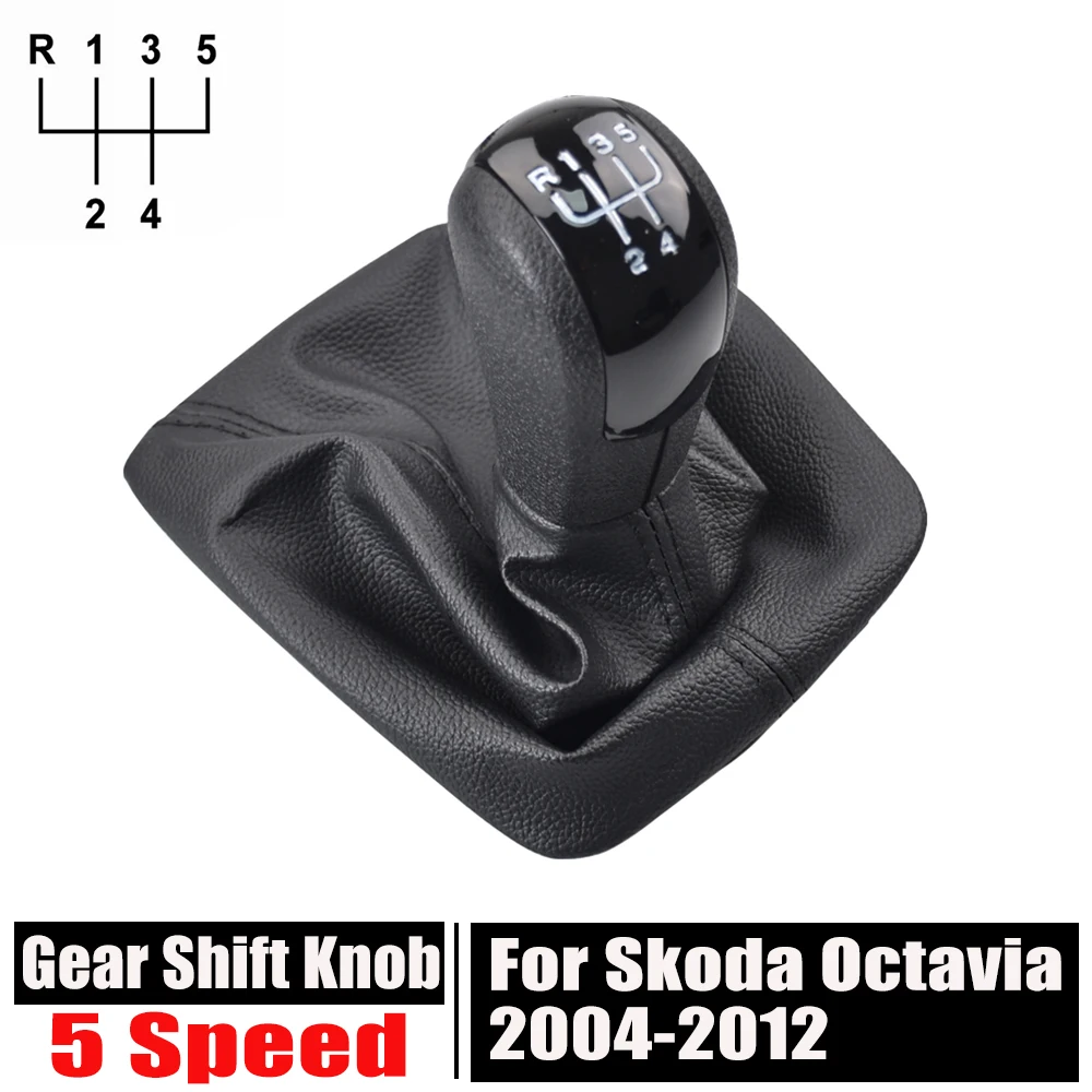 

5/6-скоростная ручка переключения передач, рычаг ручки, черные гетры, чехол для багажника, чехол для Skoda Octavia 2 A5 2004-2010, автомобильные аксессуары