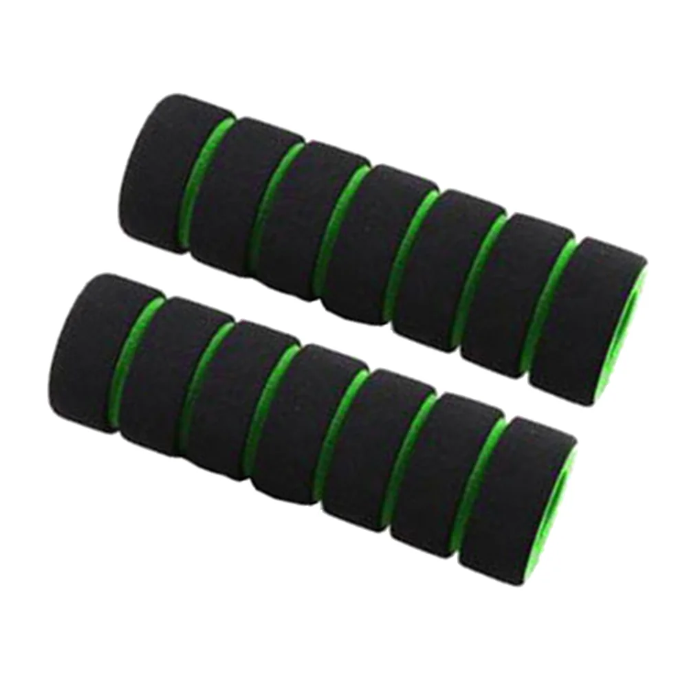 

2pcs Handlebar Grips Bike Racing Motorcycle Handle Bar Sponge Grips Cover Non-slip Handle Grips(Green and Black)