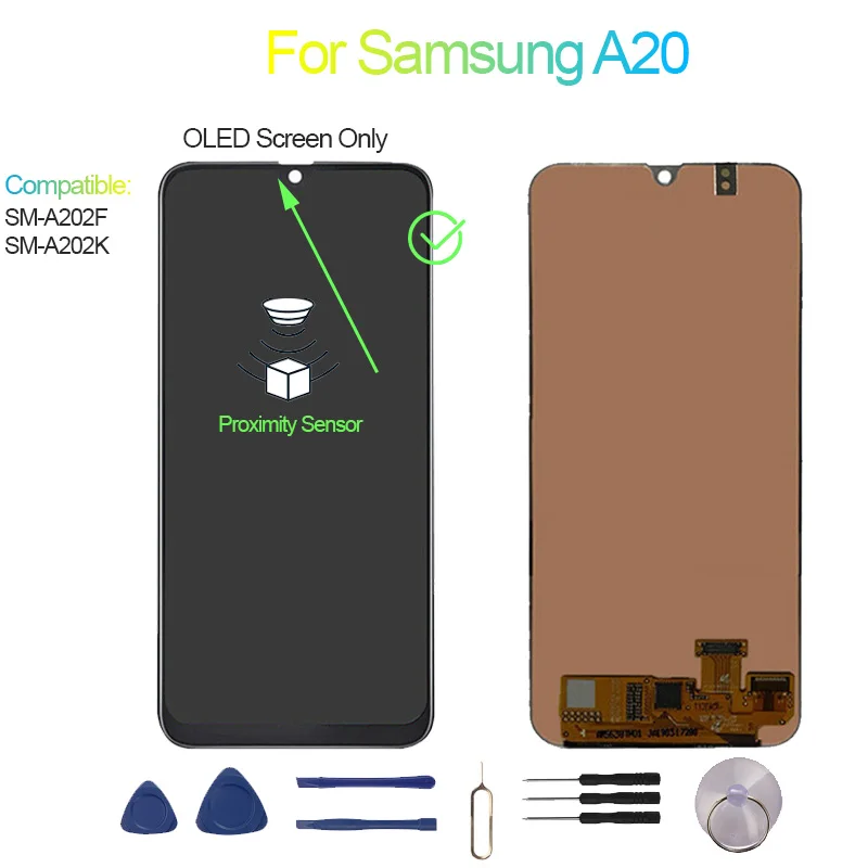 Фото Быстрая доставка: Дисплейный модуль (LCD+тачскрин) для Samsung A20 (SM-A205F/FN/GN/YN/G/W/U/S/DL/U1) – Замена экрана A20 №5