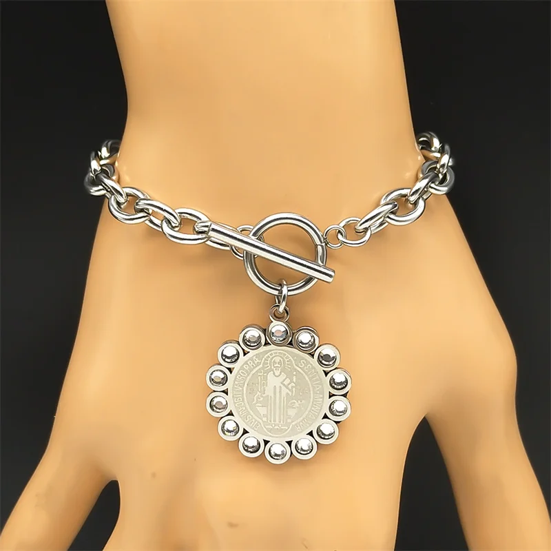 Набор из колье и браслета нержавеющей стали