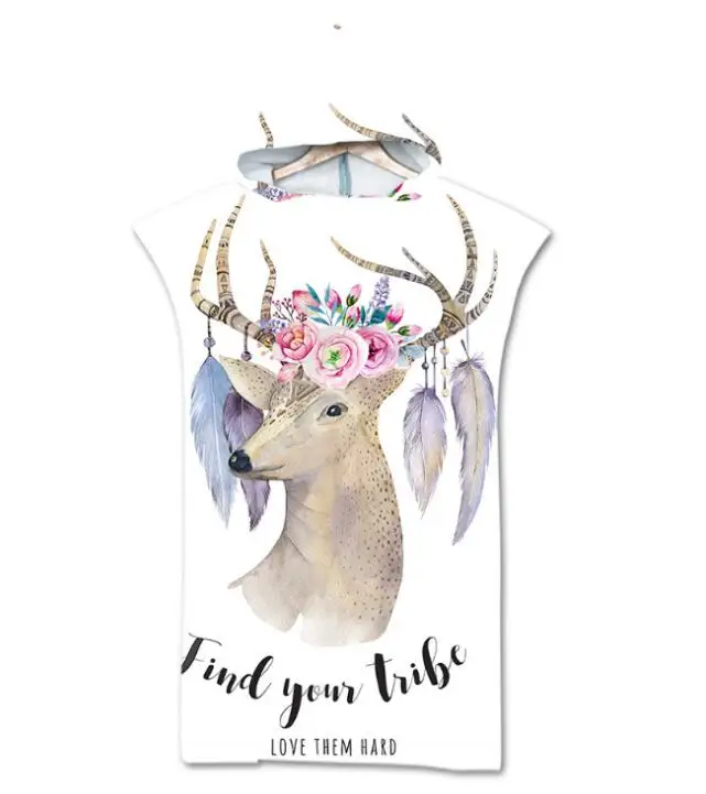 Модное быстросохнущее пляжное полотенце с капюшоном и принтом животных банное