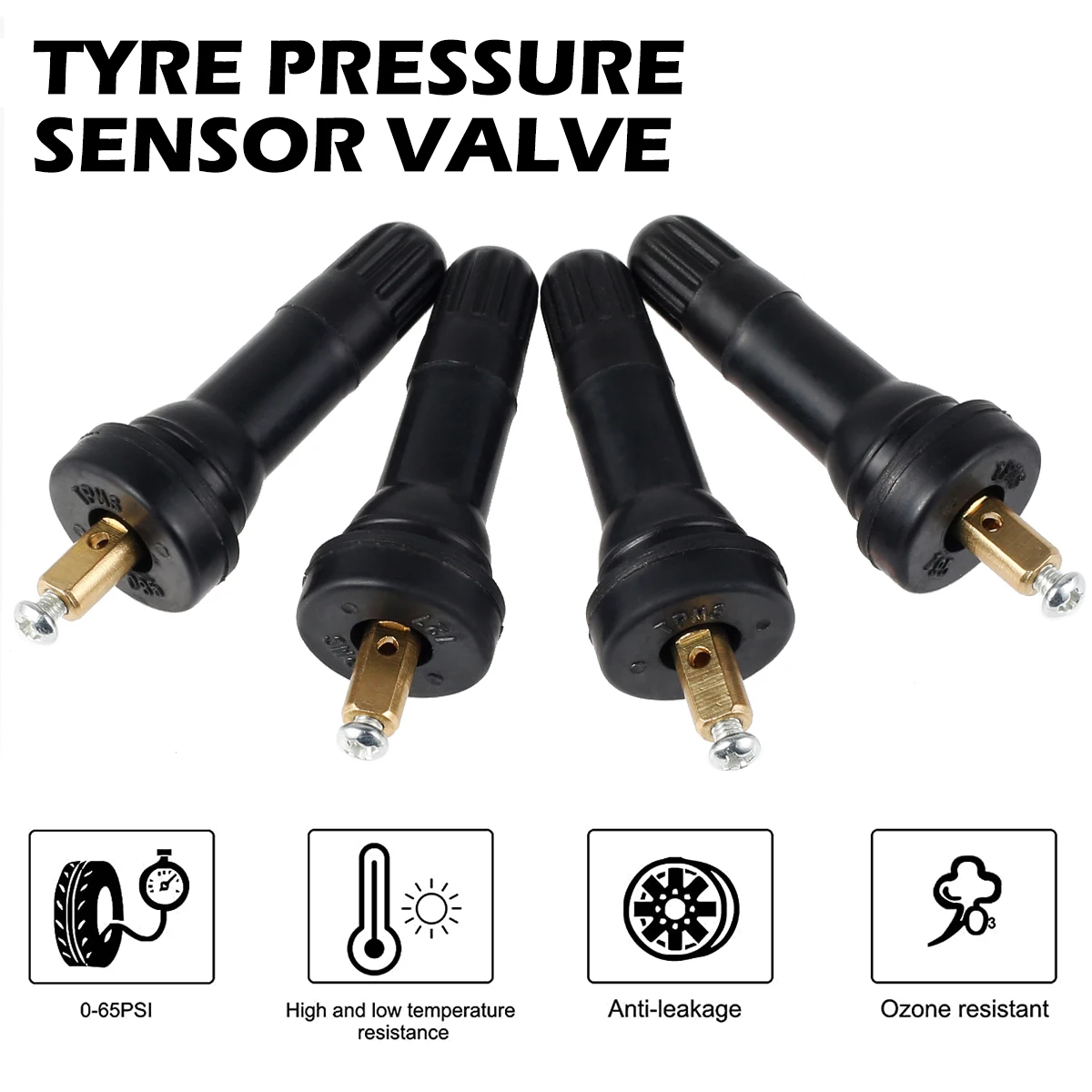 

New 4pcs TPMS Tire Pressure Sensor Valve Stems for Ford Car Tire Pressure Monitoring Valve Stem Auto Tyre Pressure Sensor Valve