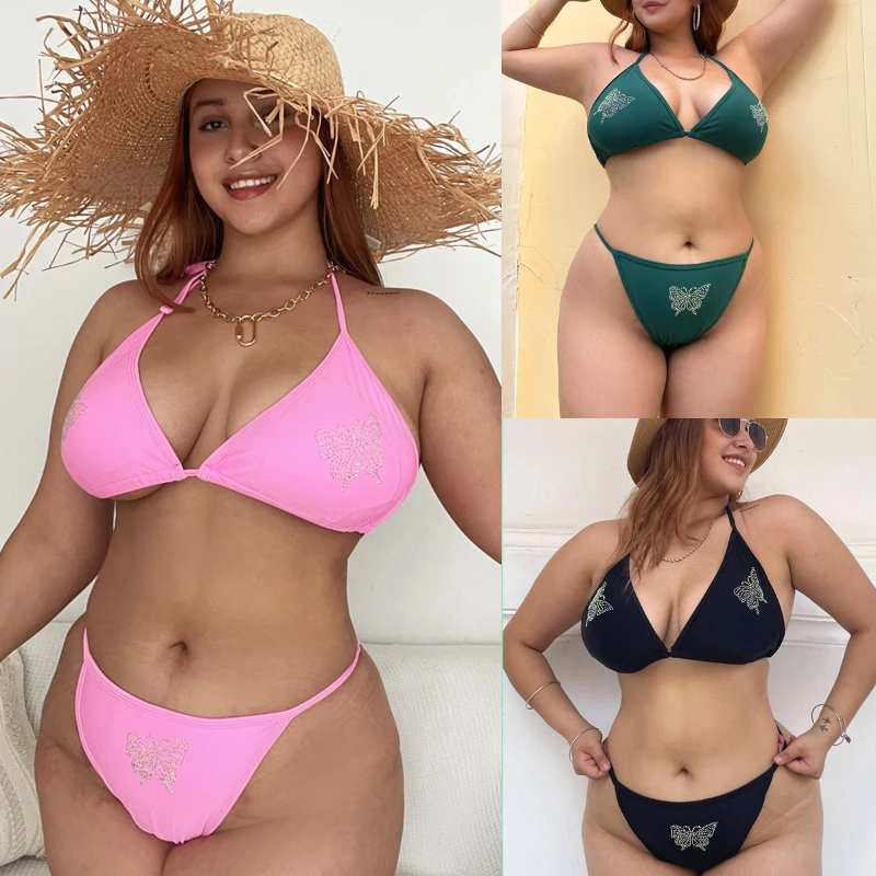 

Sexy Plus Size Micro Bikini Set Women Swimming Suit Padded Bra Biquini Two-Piece Swimwear Thong Bathing Suit Brazilian Swimsuit